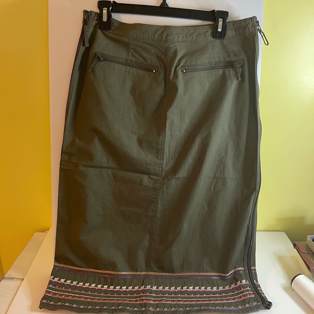 Calvin Klein army green‎ skirt size 8 - Picture 4 of 5